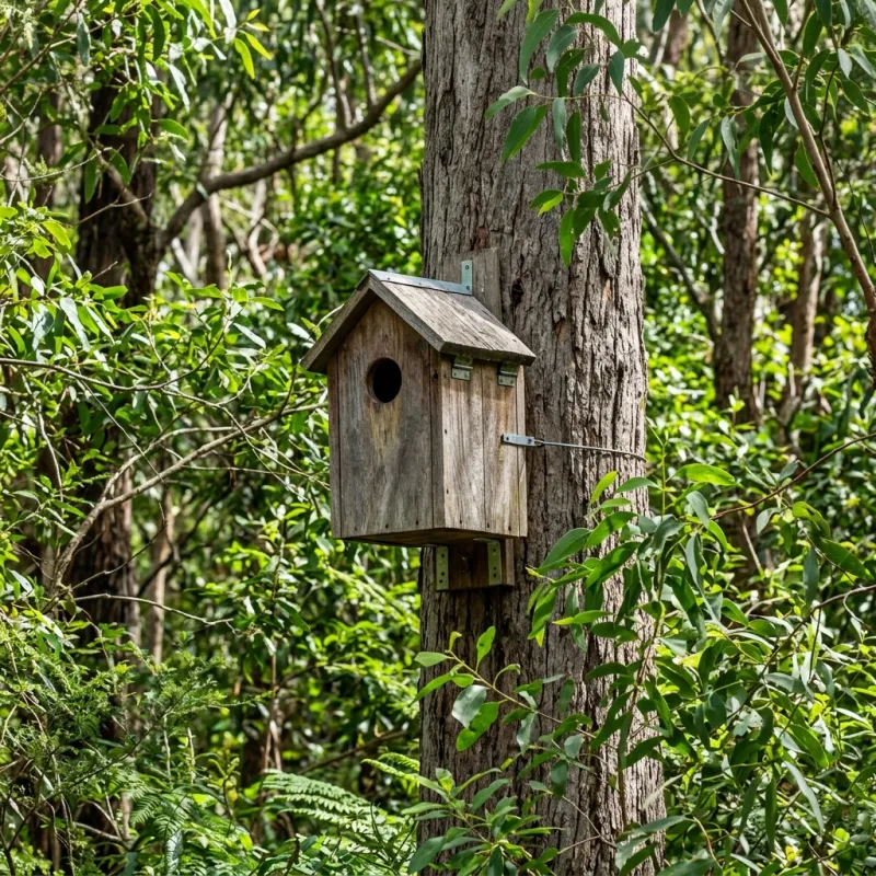 Animal nesting box installed as a humane alternative to a Taylors Lakes roof cavity